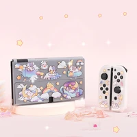 switch oled case pc hard cover cute dream cat protective shell joycon console games housing for nintendo switch oled accessories