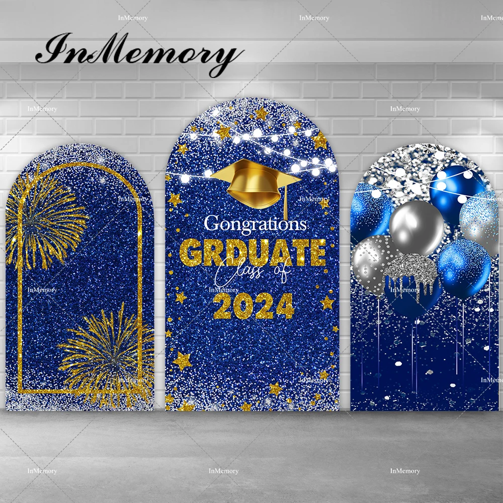 Поздравительный выпускной арочный фон крышка класса 2024 бакалаврская кепка Тиара