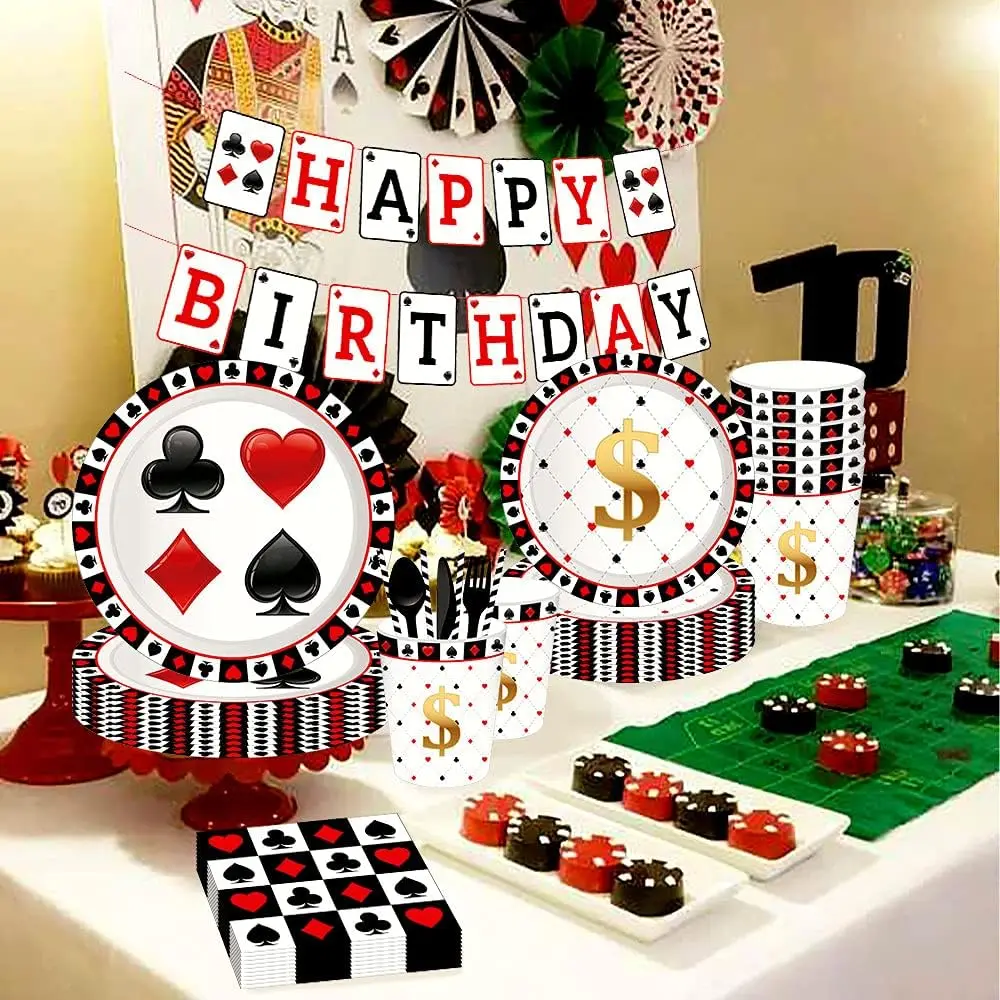 Товары для вечеринок в казино одноразовая посуда тема покера лопатка принц
