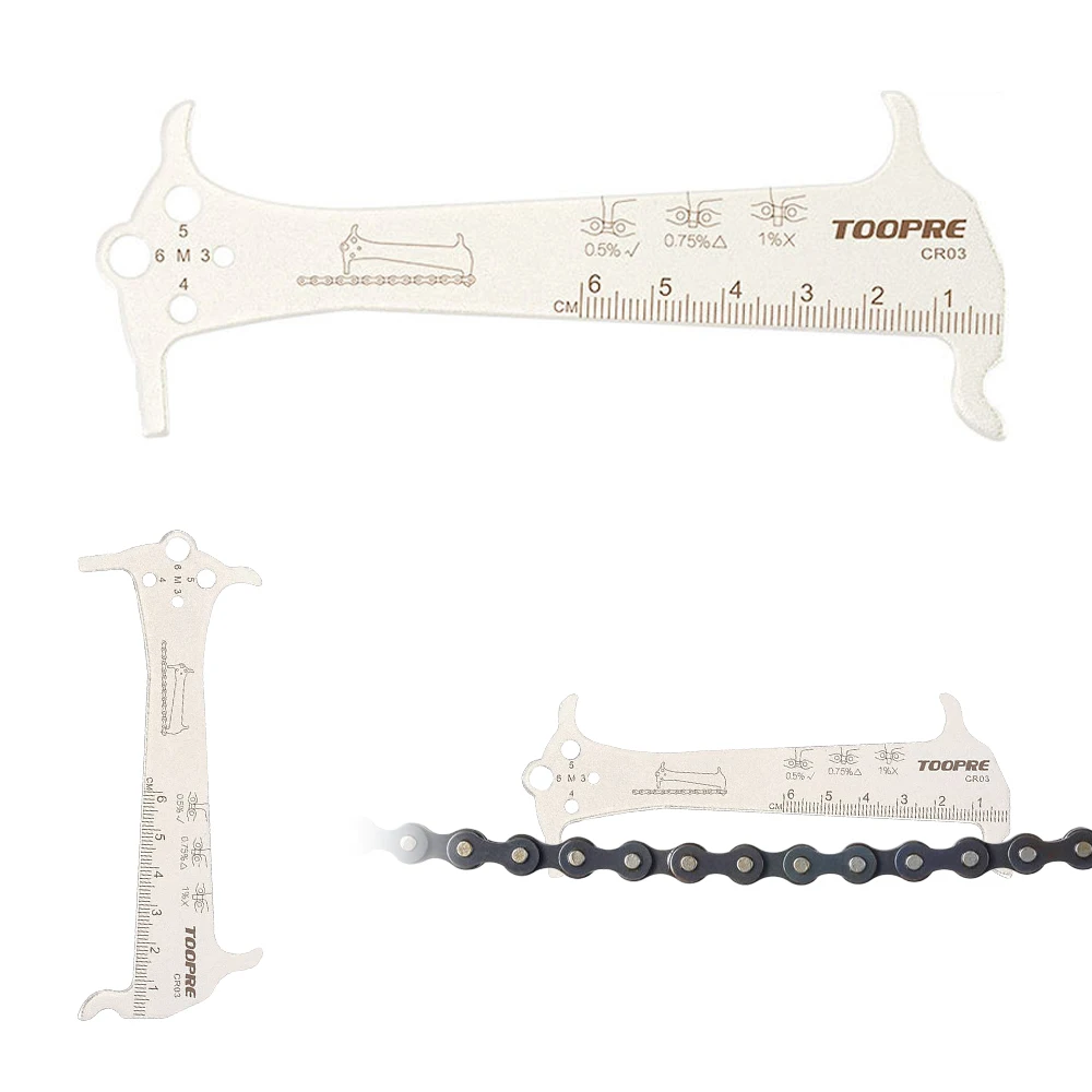 

Линейка из нержавеющей стали для измерения износа цепи велосипеда