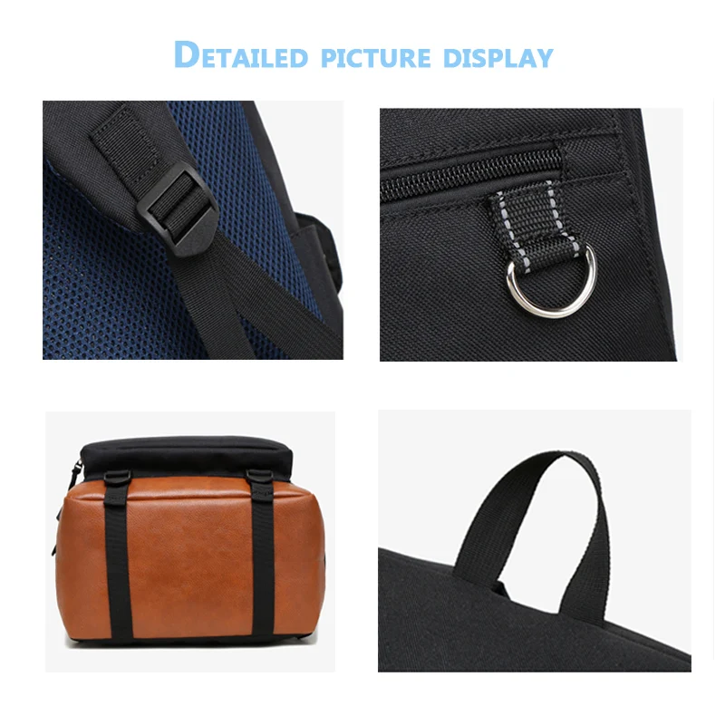 2022 Large-capacity waterproof backpack USB travel bag can print anime schoolbag mochila School bags free shipping