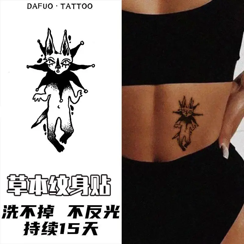 Тату-наклейка с животом для женщин водостойкая