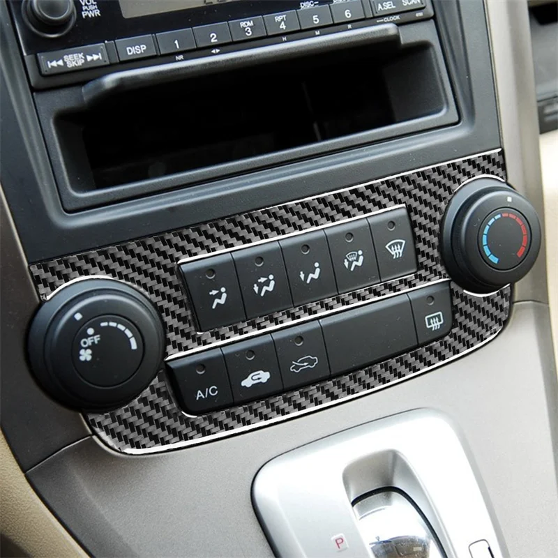 

Carbon Fiber Car Central Console CD Panel Sticker Interior Trim Cover for Honda CRV 2007 2008 2009 2010 2011 Accessories