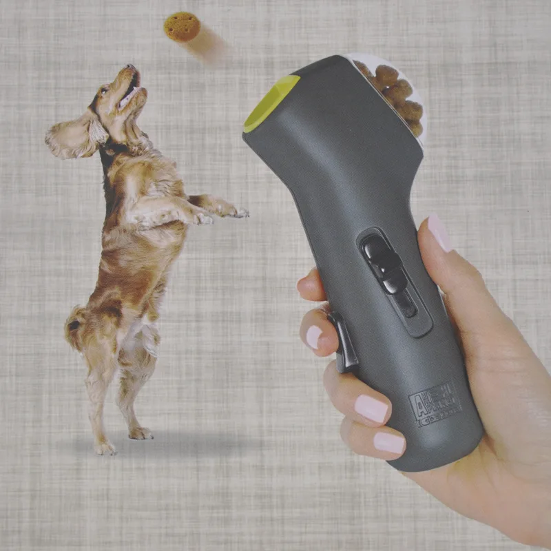 

Pet Treat Launcher Dog Food Catapult Puppy Snack Shooter Feeder Pet Training Food Dispenser Toys Dog Interactive Toys