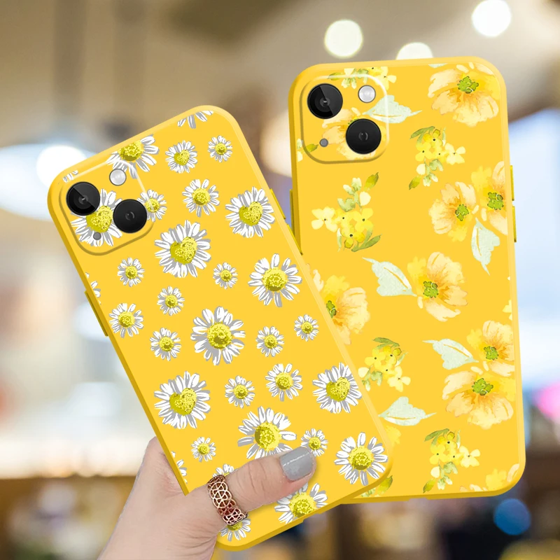 

Fashion Art Floral Daisy Flower Phone Case iPhone Case For iPhone 12 13 11 XR 2020 Xs 12 Max 6s Mini XR 8 7 X 6 Plus SE ProMax