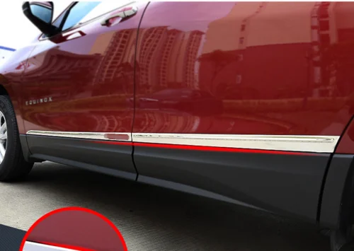 

for Chevrolet Equinox 2018 - 2022 Steel Chrome Door Body Molding Cover Trim 4pcs