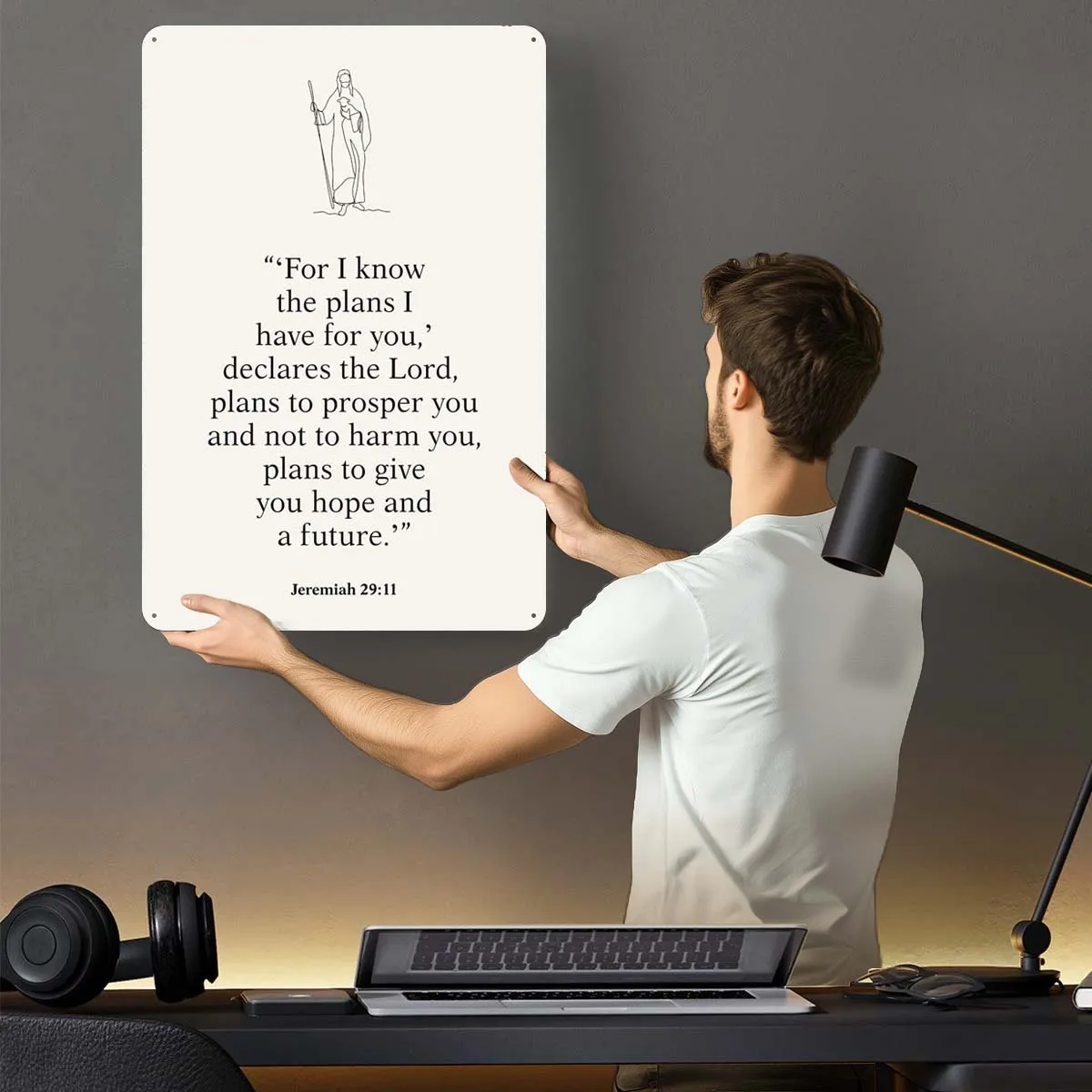 Библия стихи джеремия 29 металлический знак вдохновляющий постер домашний декор