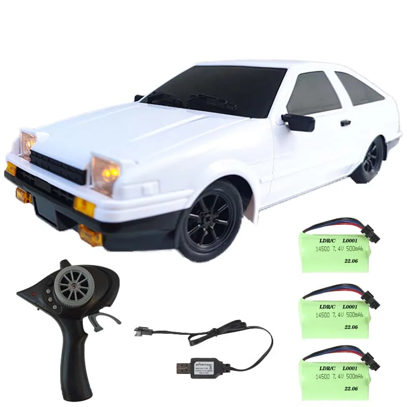 AE86 TOYOTA  RC Car Remote Control Toy 2.4G Drift Racing Vehicle 1/18 4WD LED Light Akina Birthday Collection Christmas Gifts