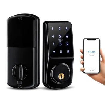 Smart Door Locks For Front Door With Deadbolt Alexa Compatible Wifi Ttlock App Keyless Entry Lock For Home Apartment