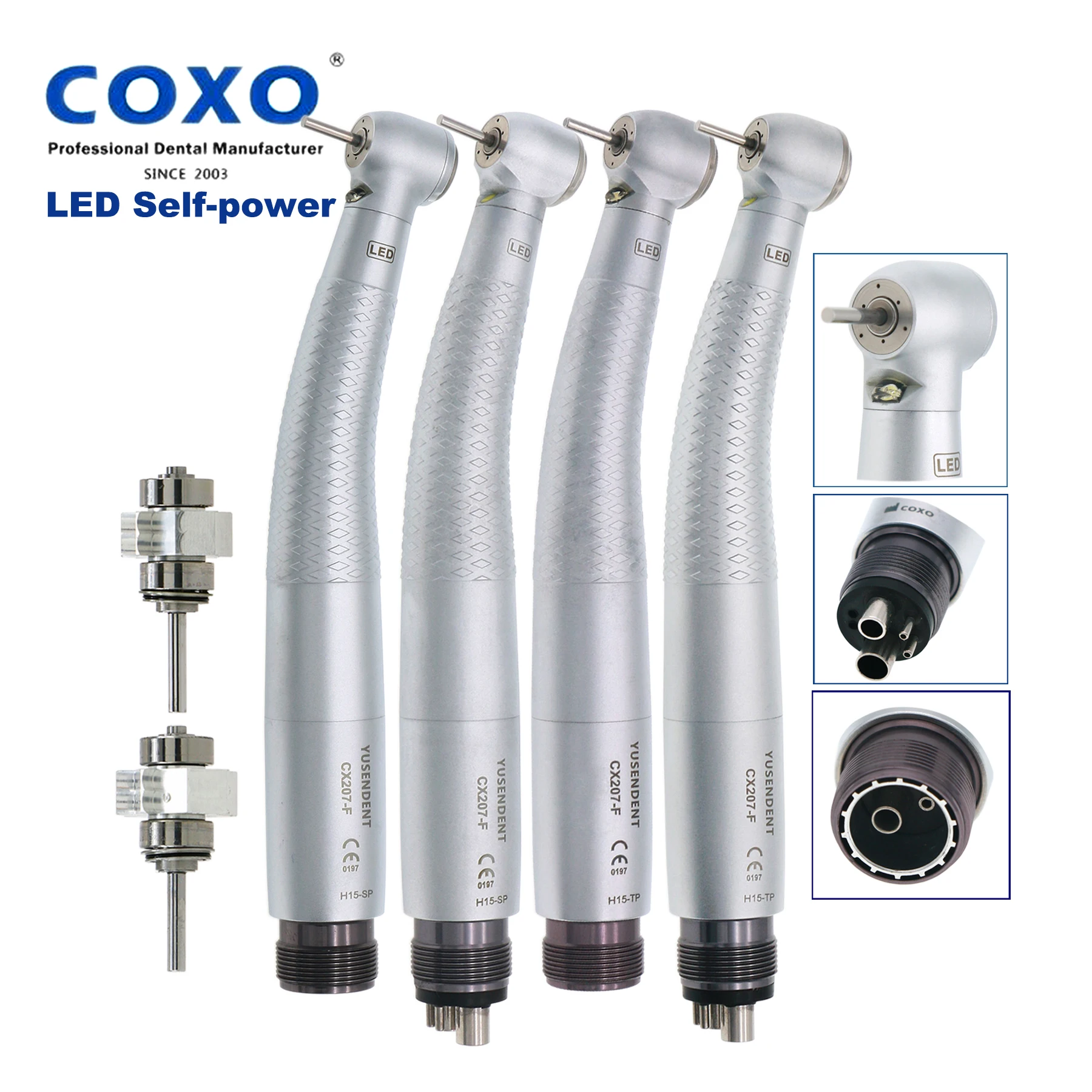 

NSK PANA MAX Type COXO YUSENDENT Dental E Generator Self Power High Speed Air Turbine LED Handpiece 2 4 Holes