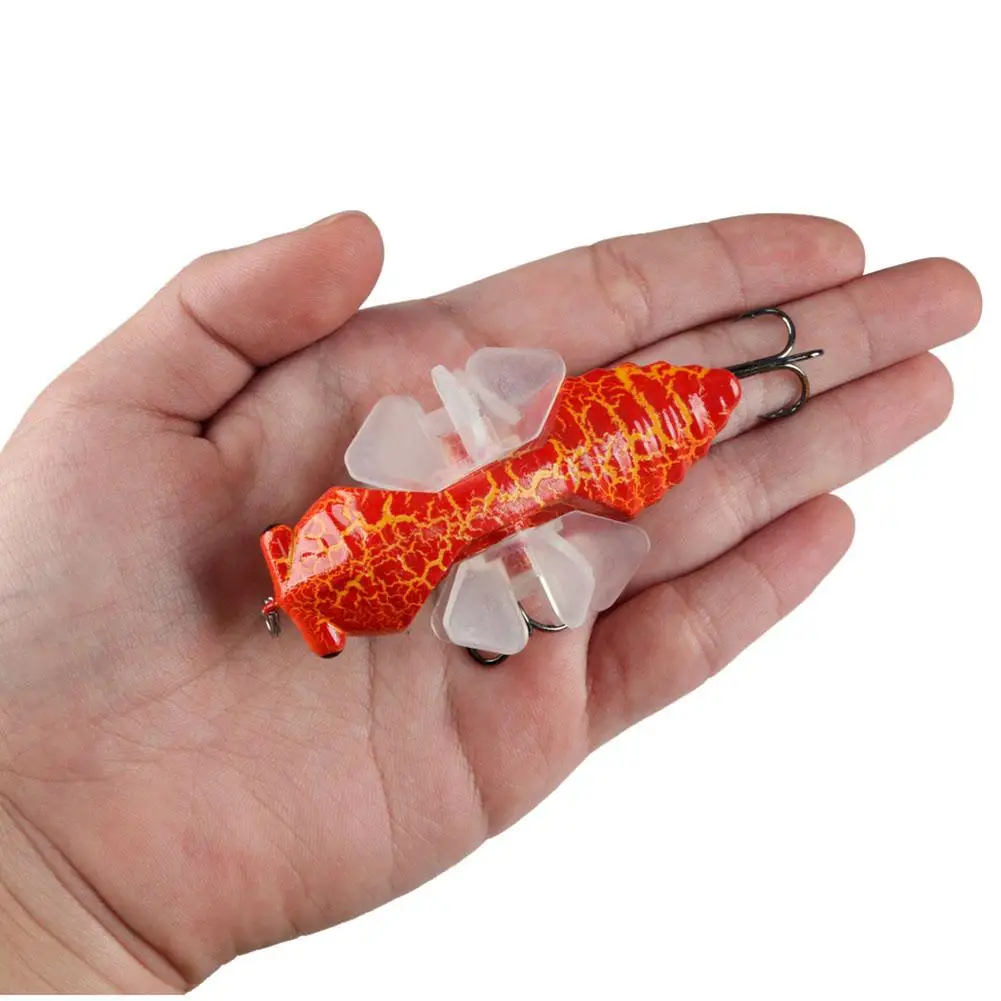 

1pc 7.5cm/14g Fishing Lures With Double Rotating Tail Multifunctional Lure Bait Suitable For Freshwater Saltwater
