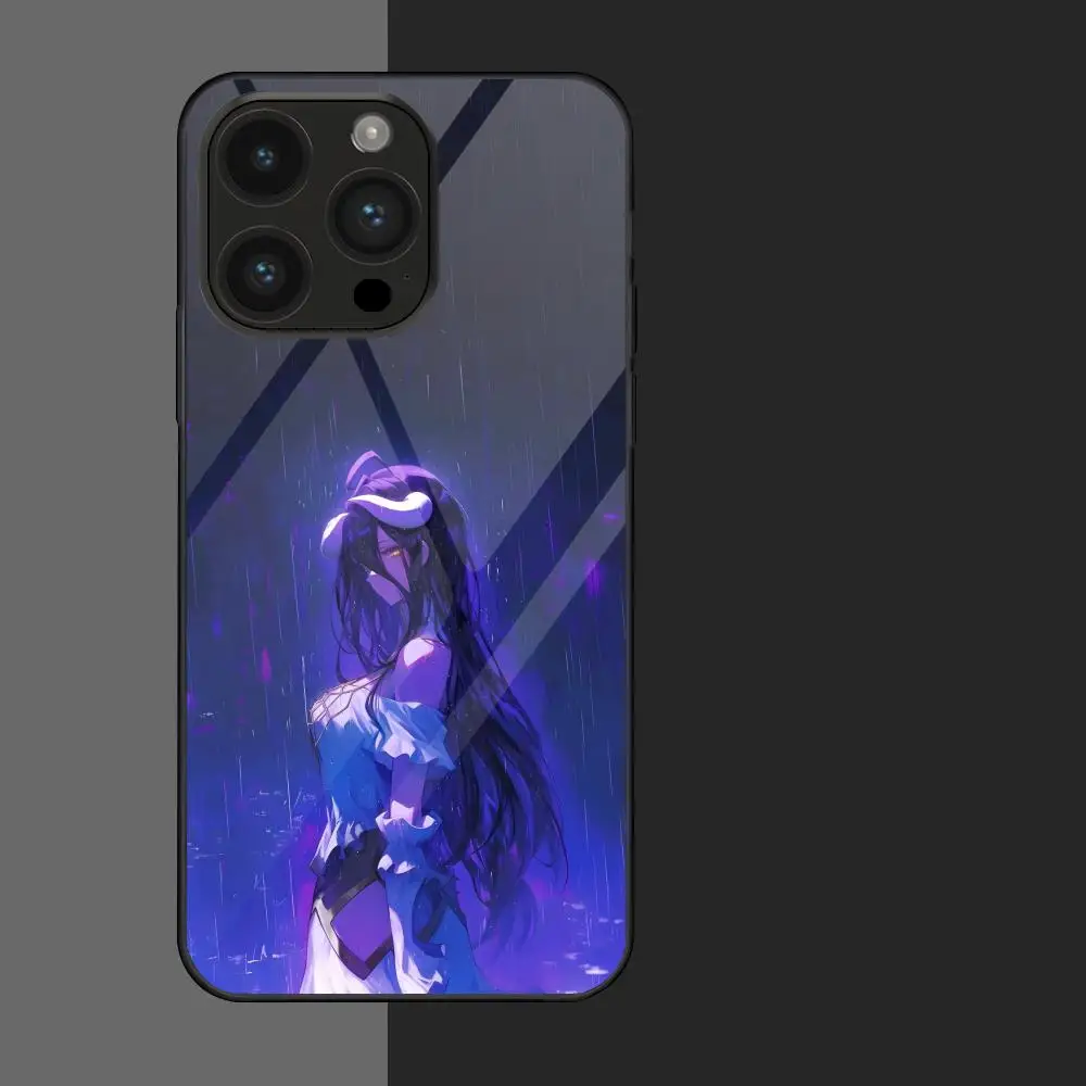 Аниме About A-Albedo O-Overlord MAISTO Коврик для мыши Стеклянный чехол телефона Iphone 16 15 14 13 11 12