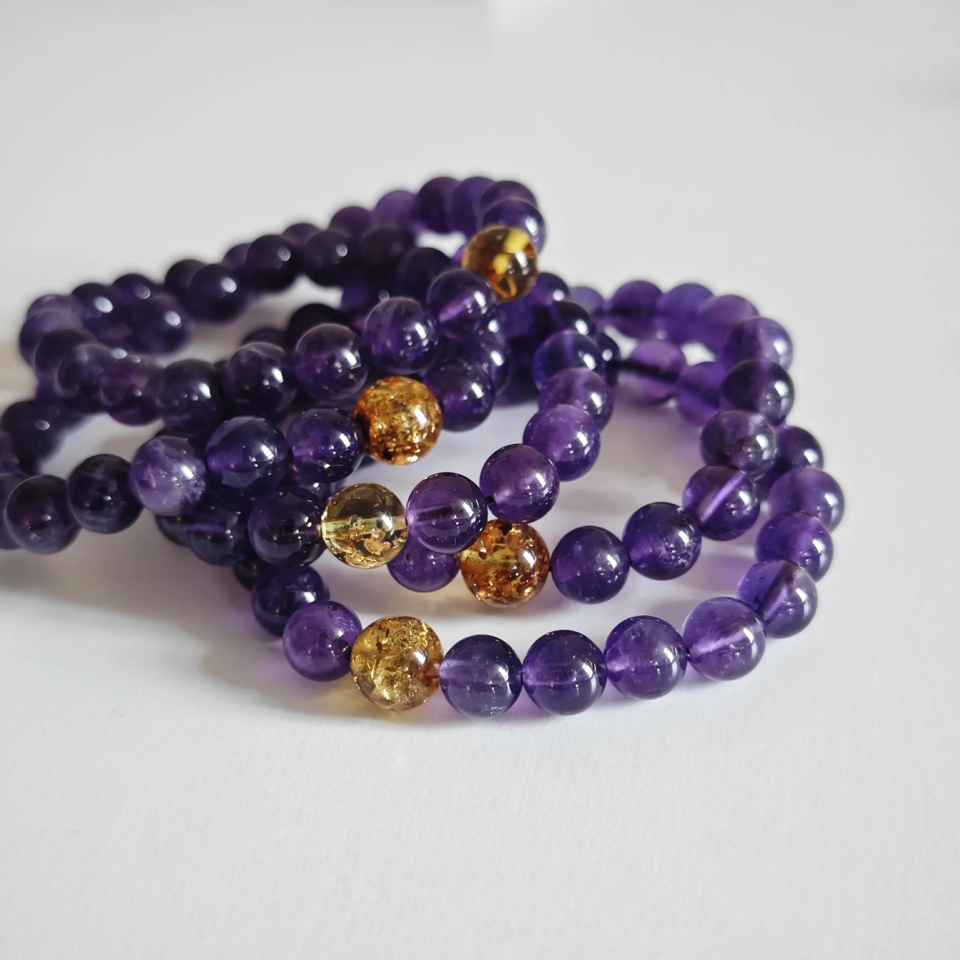 Девять фиолетовых изоляционных огней Уругвайский браслет с аметистом переходка