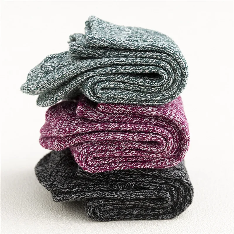 5 Pairs High Quality Winter Women's Rabbit-wool Socks Pure Color Super Thick Warm Cashmere Women Socks