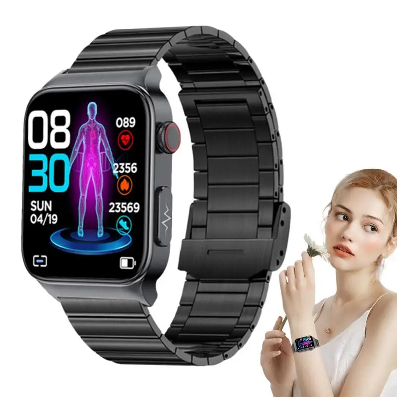 

Blood Sugar Monitor Watch Waterproof Blood Glucose Monitoring Smartwatch Fitness Trackers Calorie Step Counter Non-invasive