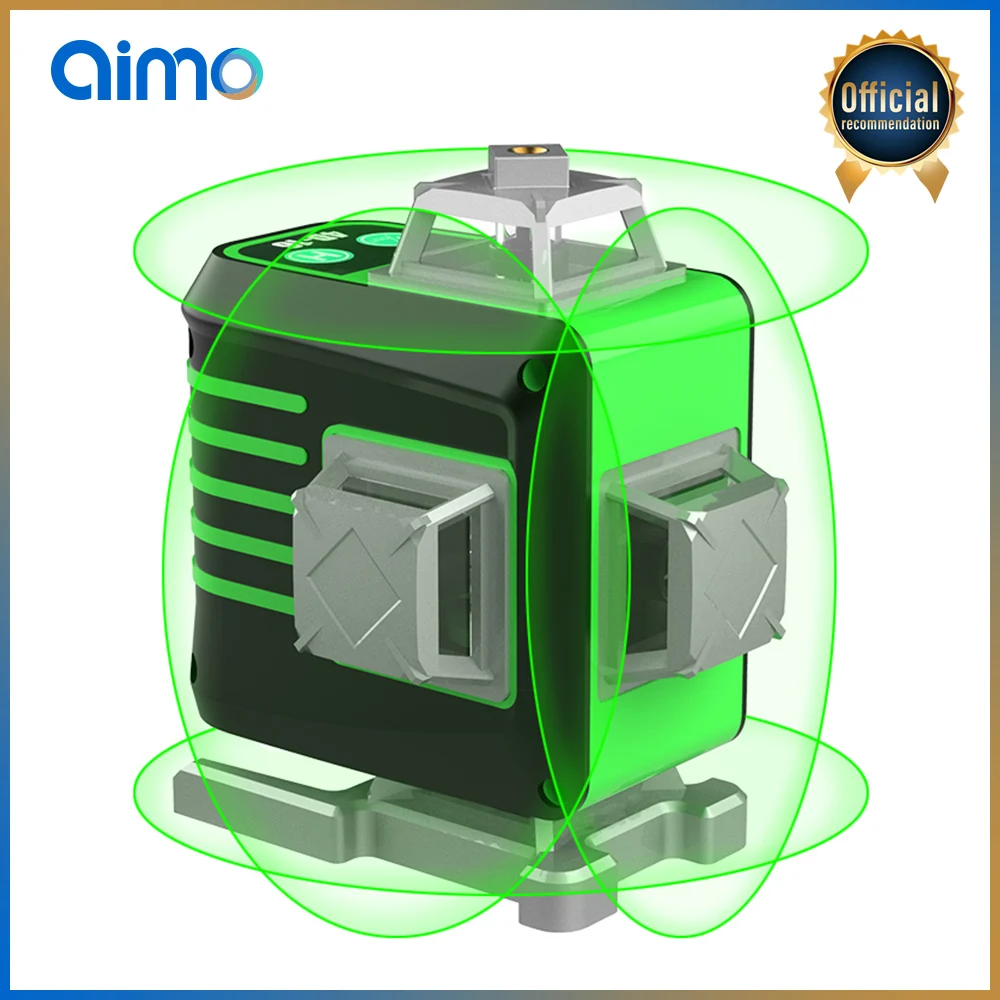 Лазерный уровень AIMO 16/12 линий 4d/3d самонивелирующийся 360 горизонтальный и