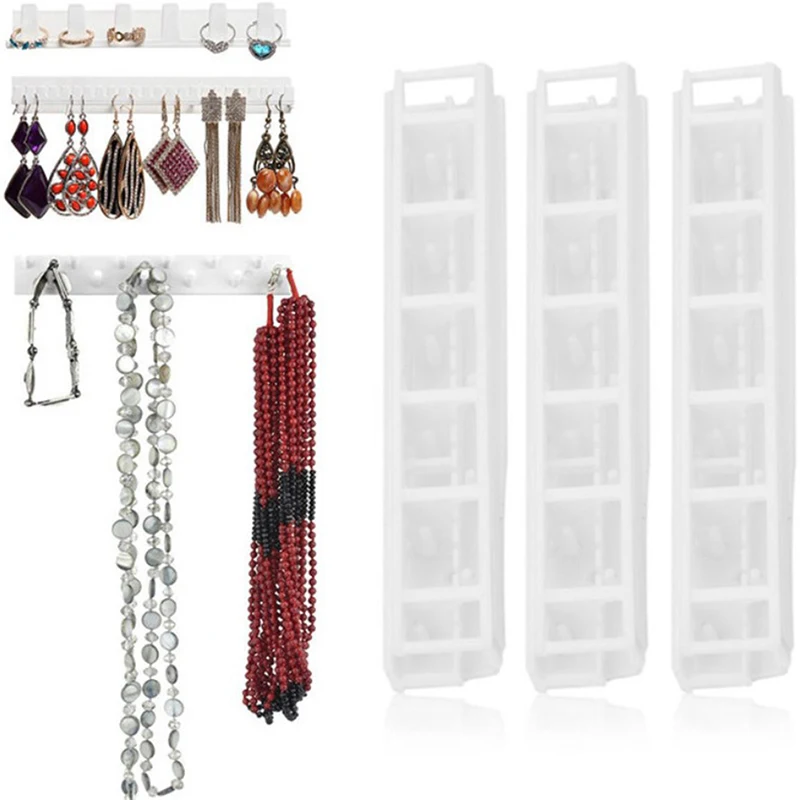 

9Pcs Adhesive Paste Wall Hanger Storage Jewelry Display Jewelry Hooks Holder Storage Organizer Earring Ring Necklace Hanger