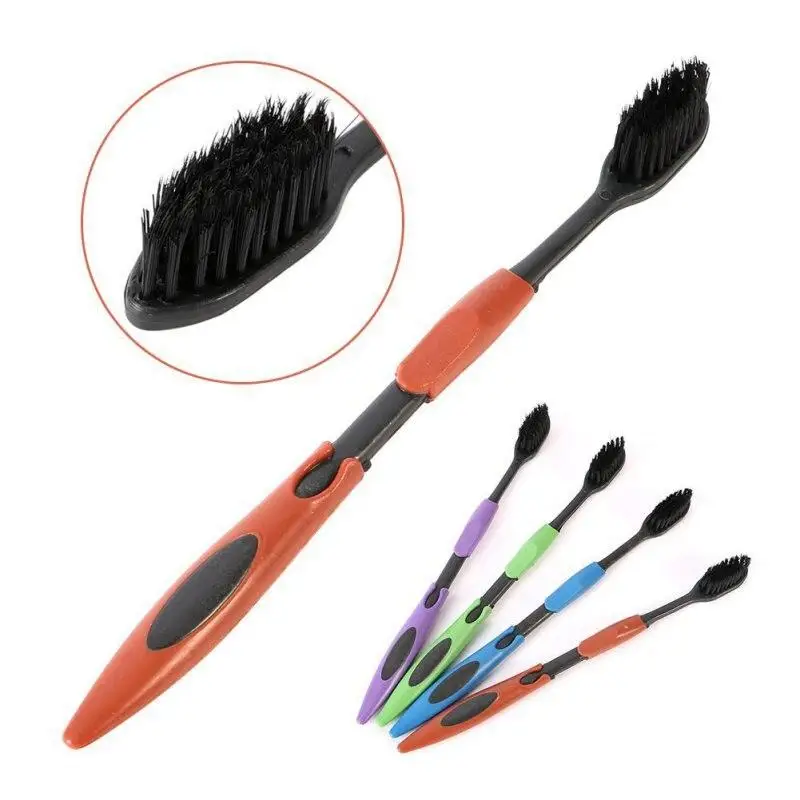 

4 шт./партия, зубные щётки с древесным углем