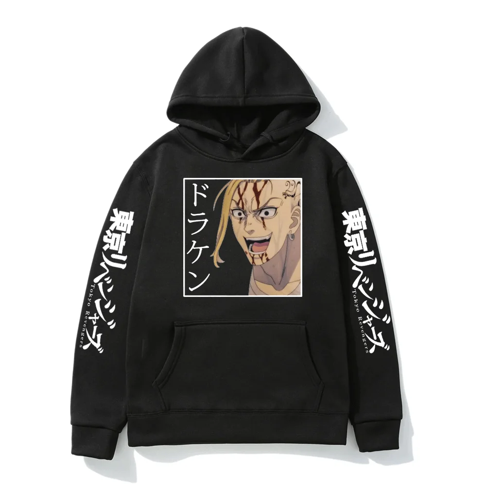 

Tokyo Revengers Anime Manga Draken Manjiro Sano Mikey Print Hoodie Men Women Street Hip Hop Harajuku Sweatshirt Loose Casual Top
