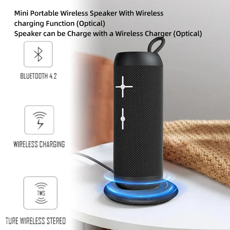 Беспроводной цилиндрический стерео портативный тканевый водонепроницаемый