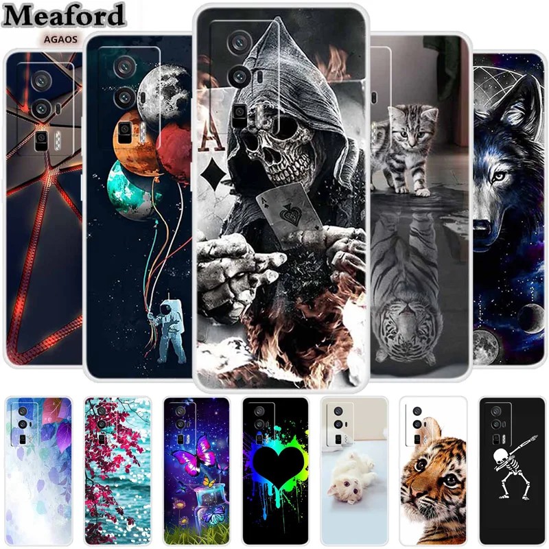 

For Poco F5 Pro Case Fashion Transparent TPU Soft Silicone Cover for Xiaomi Poco F5 Pro F5Pro Protective PocoF5 Pro Clear Coque