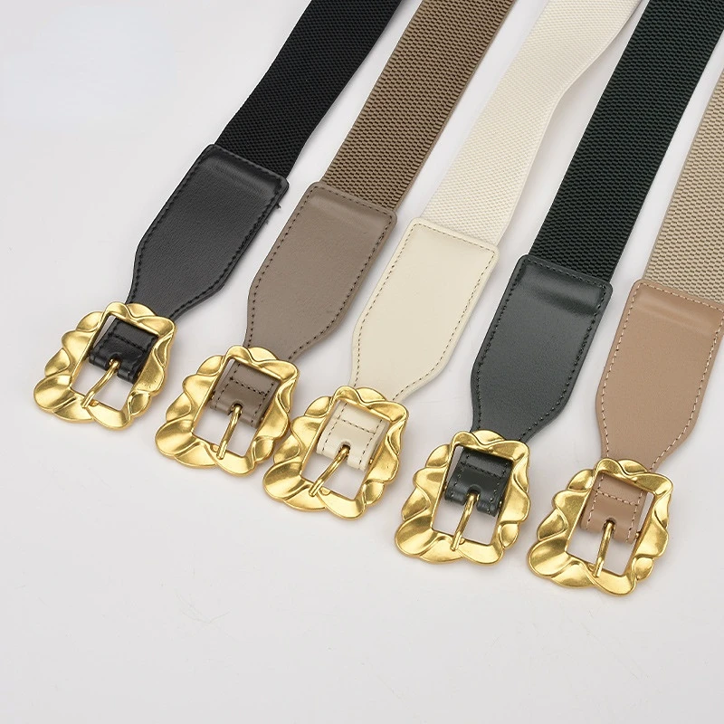 Women's Belt Fashion Casual Decorative Jeans Versatile Belt Summer New Trend Luxury Black Candy Color Waist Cover