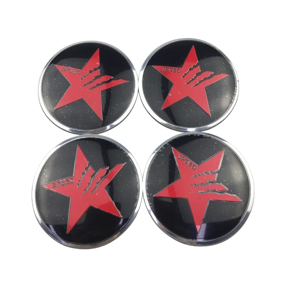 4 шт. 56 мм звездный логотип легкосплавные наклейки на ступицу колеса автомобиля