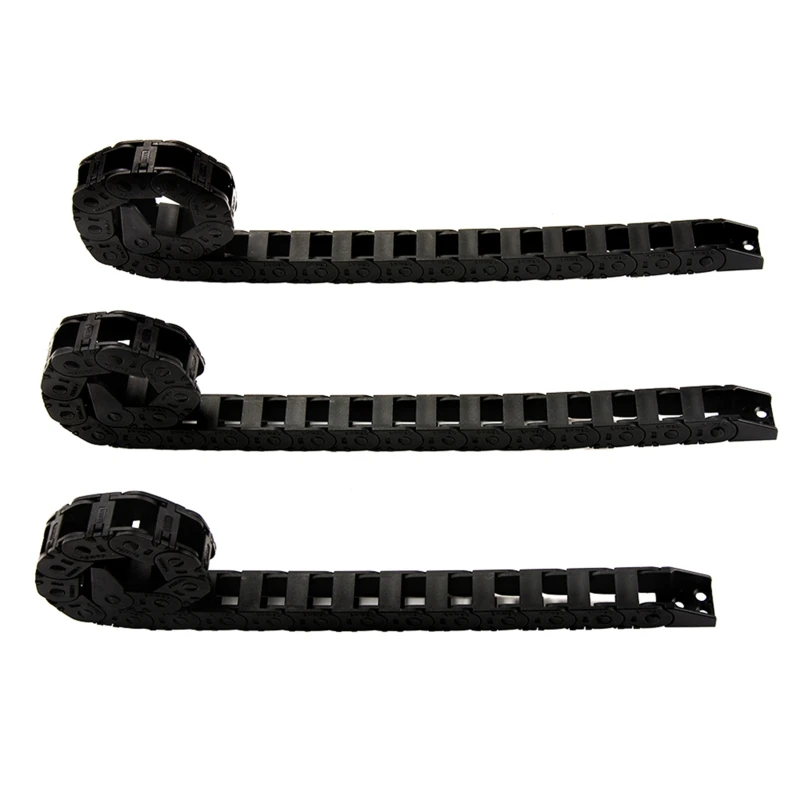 

300x300mm Voron Triden Black Plastic Cable for Carrier Drag Chain with End Connectors for 3D Printer 2 x 415mm + 1 x 380m