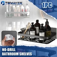 bathroom shelves corner shelf shower shampoo tray stand no drill with suction cup home rack holder toilet organizer accessories