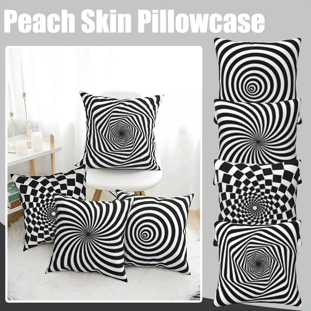 

Geometric Black White Pillowcases Decorative Pillowcases Throw Twisted Pillowcase Polyester Case Abstract Pillow Fashion H7K8