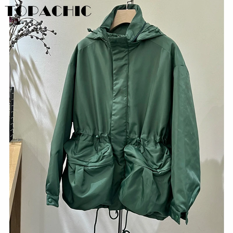 

11,9 TOPACHIC Женская Повседневная Удобная сохраняющая тепло Женская куртка из искусственного гусиного пуха с Кулиской