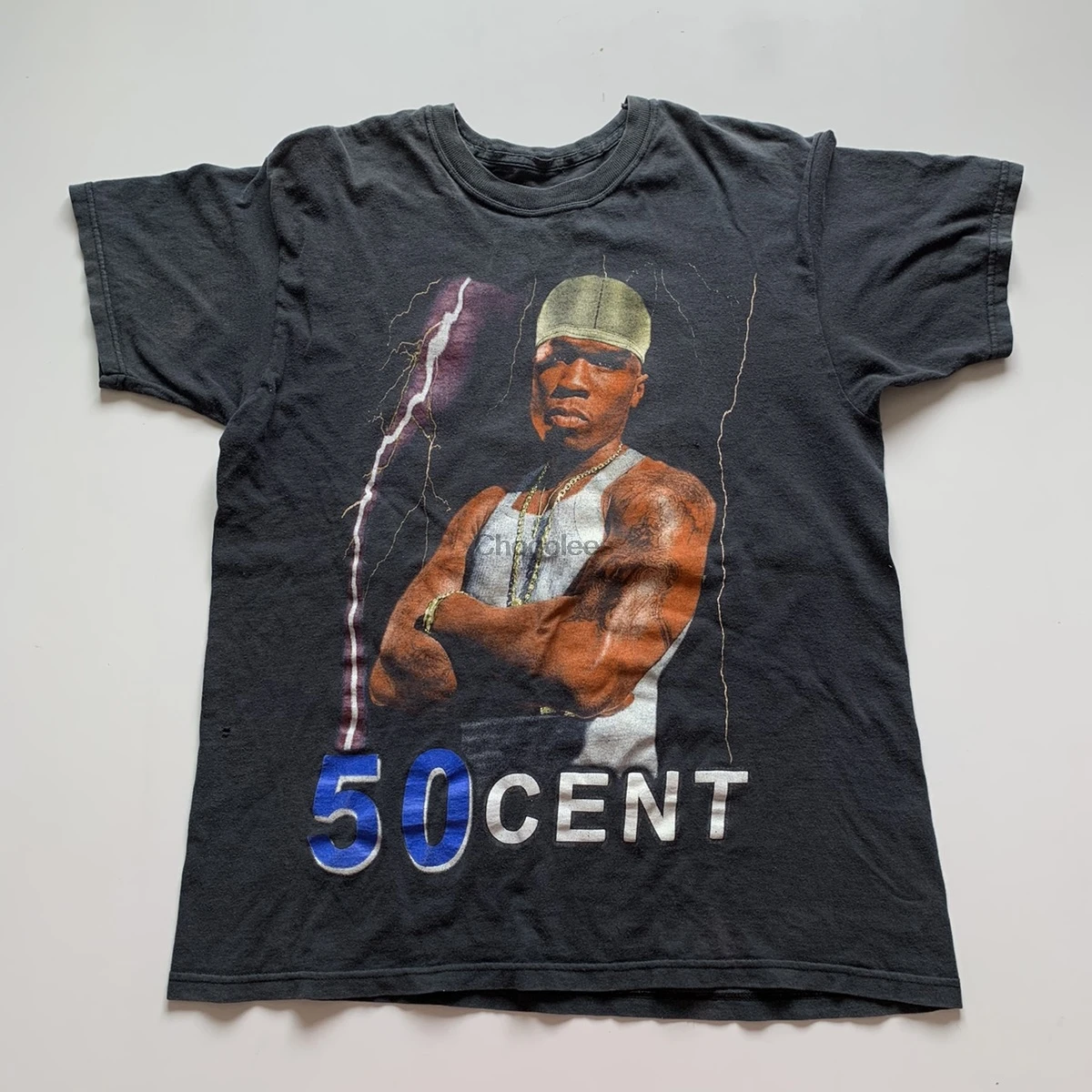 Мужская винтажная футболка 50 цент с голенищем rap |