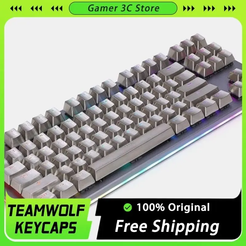 Колпачки для клавиш Teamwolf из нержавеющей стали прозрачные колпачки с градиентом