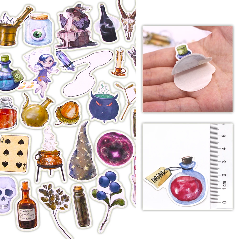 Волшебные наклейки на молочную бутылку с волшебным зельем декоративные Хэллоуин