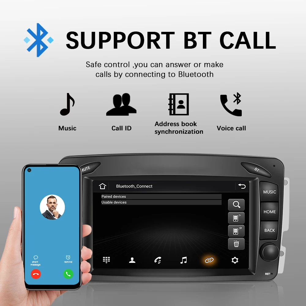 Автомагнитола Podofo мультимедийный плеер на Android с GPS для Mercedes Benz CLK W209 W203 W463 W208