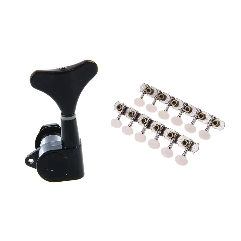 

2 Pairs Black String Tuning Pegs Machine Heads & 2X 6R6L 12 String Acoustic Guitar Tuning Key Peg Tuner Machine Head