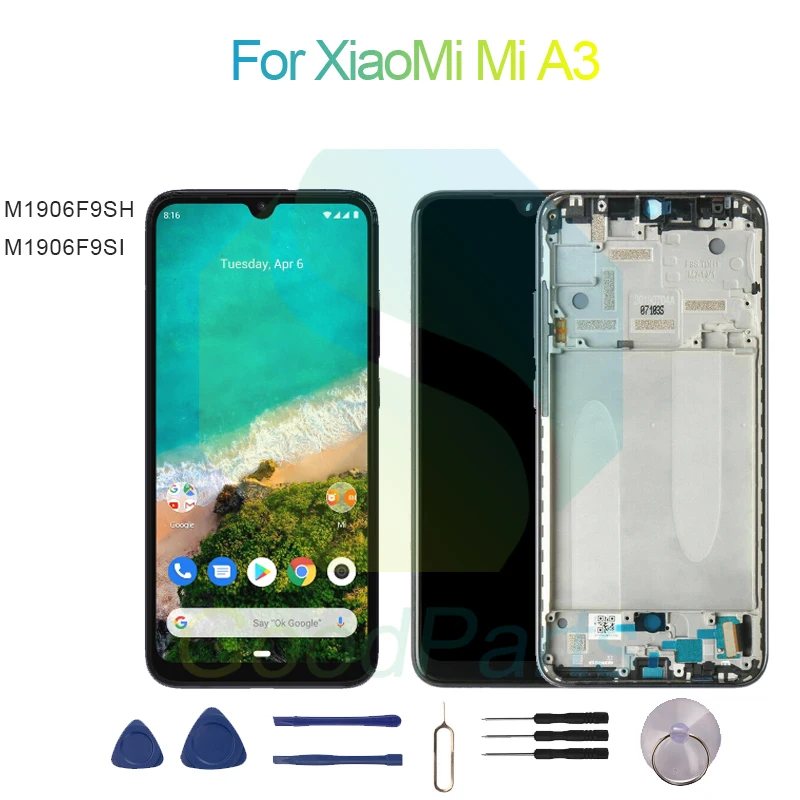 Сменный ЖК-дисплей для XiaoMi Mi A3 1560*720 M1906F9SH, M1906F9SI Mi A3 с сенсорным дигитайзером