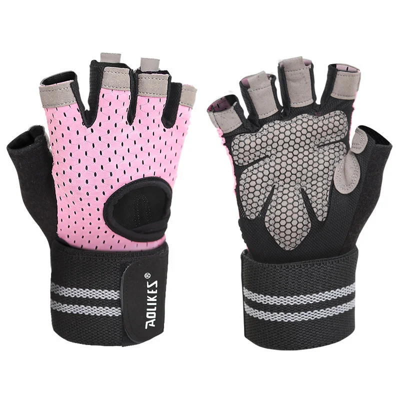 

Weightlifting Fitness Gloves breathable non slip wrist guard sports dumbbell Half Finger sports gloves summer thin