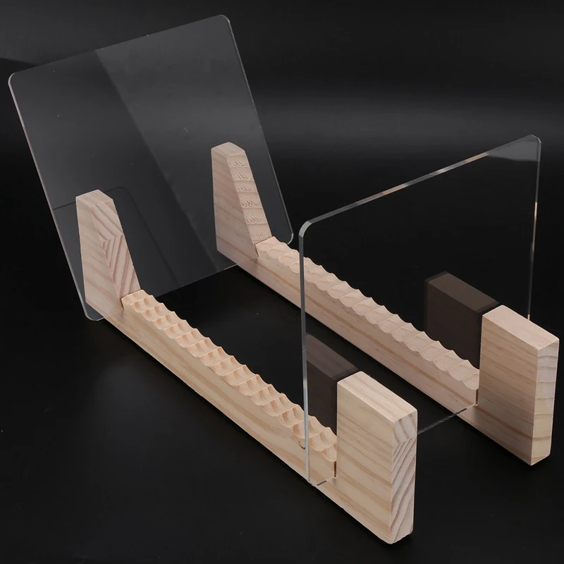 Vinyl Record Storage Holder,Acrylic Ends,Display Your Singles And Lps In This Modern Portable Rack Unit