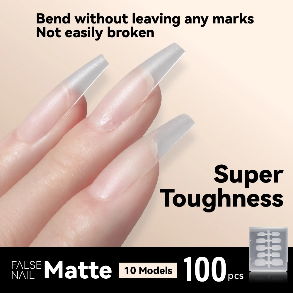 

Navolution100pcs standard size artificial nails, matte artificial nail tips, nail enhancement tools