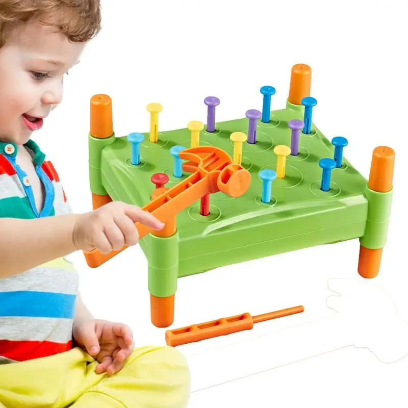

Hammering Pounding Toy Exciting Montessori Style Learning Toy For Fine Motor Skills Color Matching And Hand-Eye Coordination