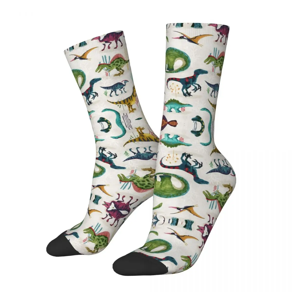 

Casual Graphic Bright Dinosaurs R92 Stocking BEST TO BUY Compression Socks Nerd