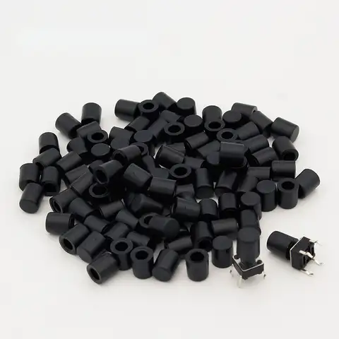 100 шт./лот черная пластиковая крышка G62 для 6*6 мм тактильная крышка кнопочного переключателя