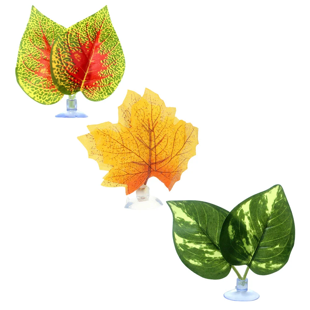 

3 Pcs Fish Tank Decorations Fish Tank Plants Betta Fish Leaf Leaf Decor Fish Tank Betta Bed Climbing Pet Betta Leaf Bed