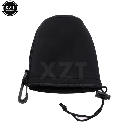 Мягкая неопреновая сумка для объектива камеры с крючком, портативный чехол для объектива DSLR, защитный чехол для объектива камеры, сумка для камеры на шнурке