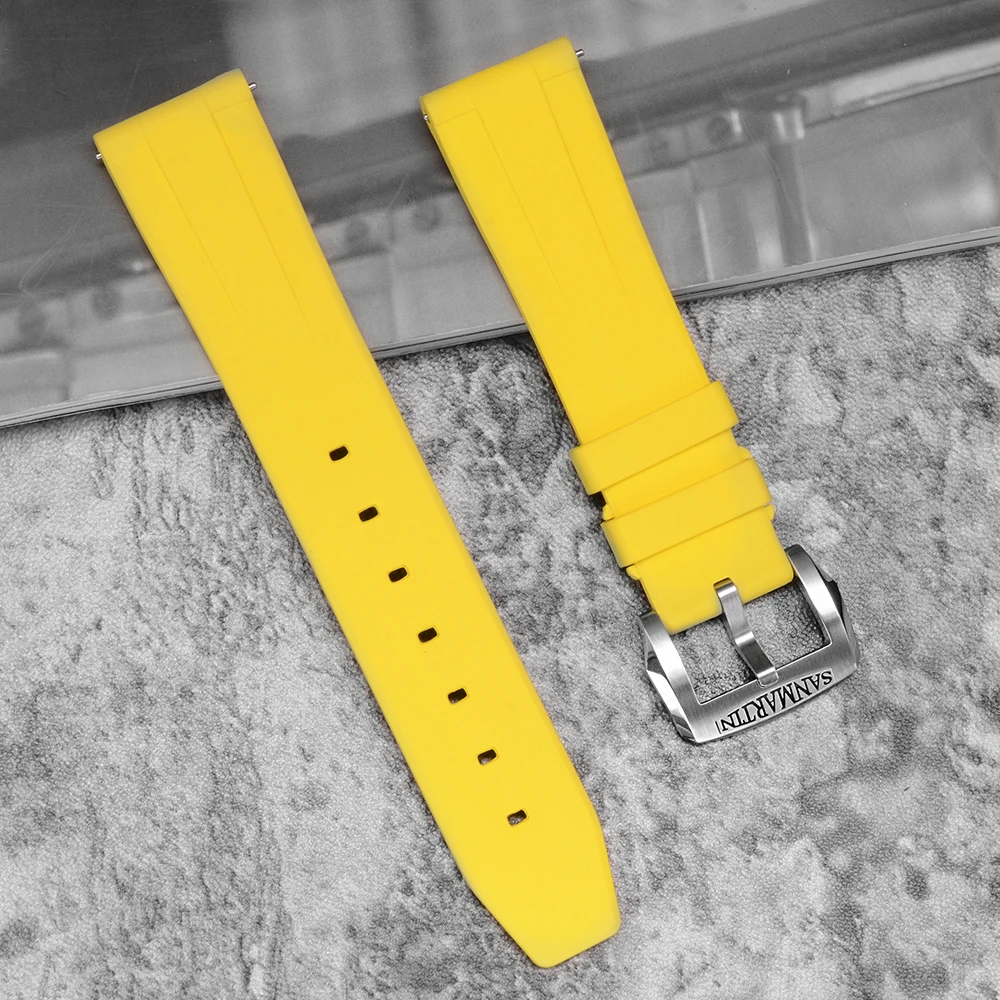 San Martin Rubber Strap Watch Parts 20mm 22mm Waterproof High Quality Wrist Strap Watch Band