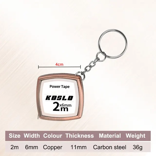 

2-метровая маленькая рулетка, метрическая и императорская система, брелок для ключей, мини-стальная рулетка, карман, портативный, компактный, для переноски