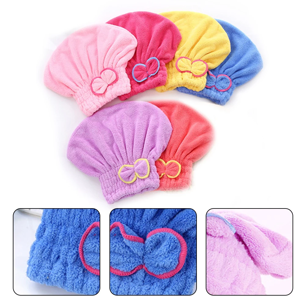 

Coral Velvet Shower Hat Dry Hair Hat Wrap Head Hat Multi-Color Super Absorbent Home Bathroom Hotel Hair Protection Quickly Dry