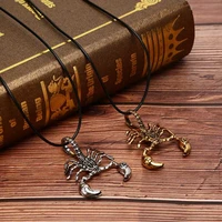 scorpion pendant cord chain king chain retro necklace vintage sweater jewelry punk vintage