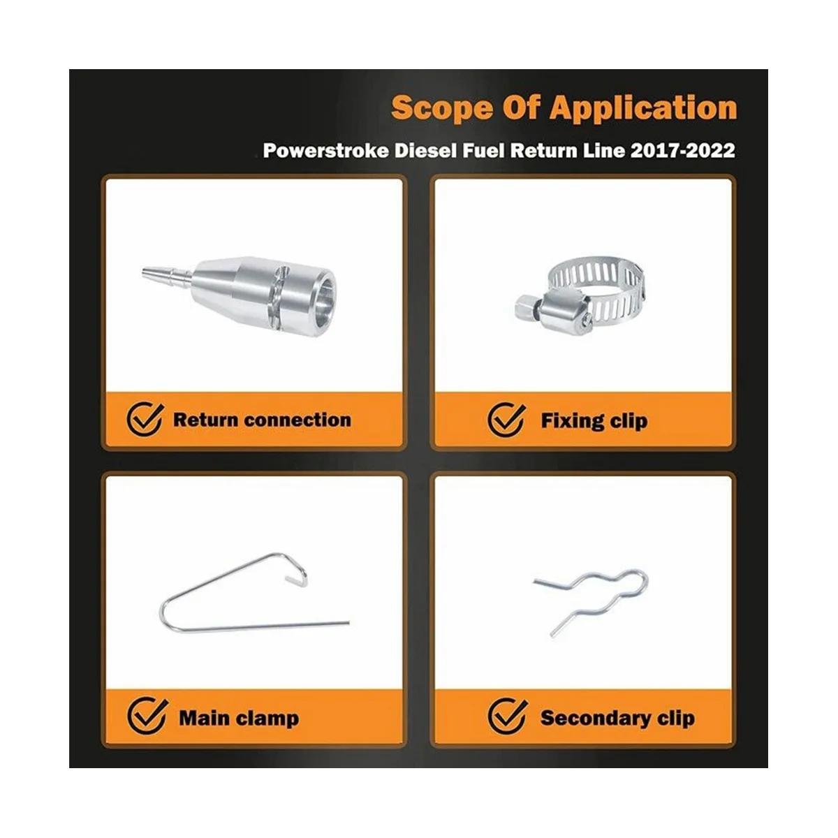 Быстрый разъем для ремонта топливной линии Ford 6.7L Powerstroke F250 F350 F450 F550 2017 2018 2019 2020 2021